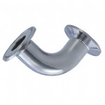 The stainless steel sanitary quick mounted the 90 ° elbow