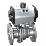 Pneumatic ball valve flange