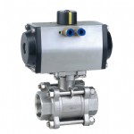 Three type pneumatic ball valve