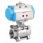 Three chip thread pneumatic ball valve